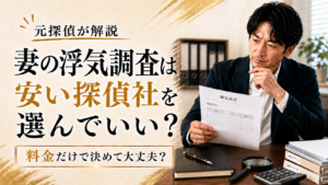 妻の浮気調査は料金の安い探偵社を選んでいい？｜元探偵が解説