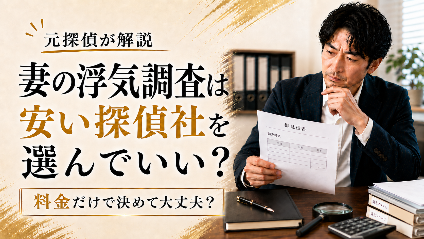 妻の浮気調査は料金の安い探偵社を選んでいい?|元探偵が解説