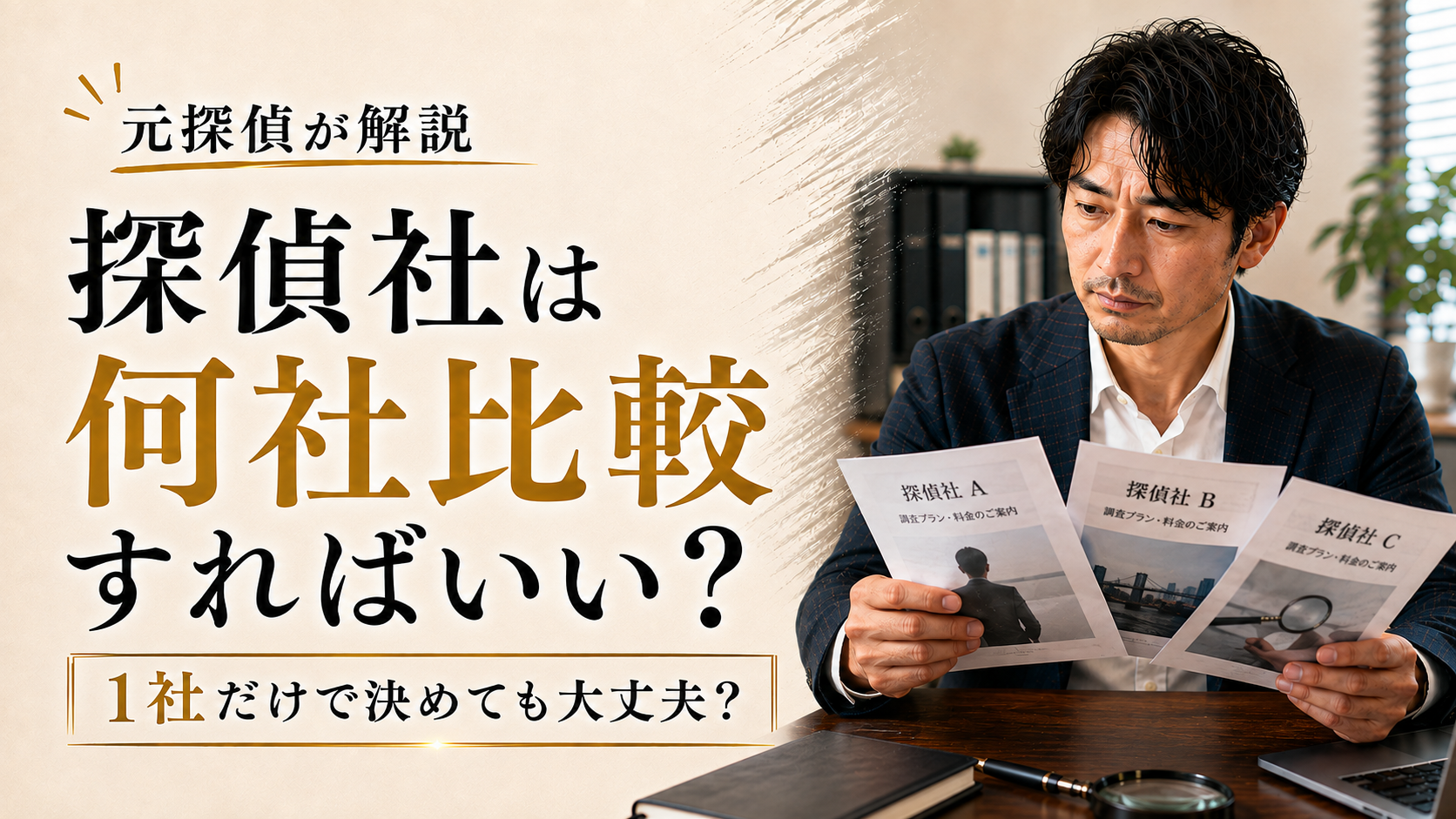 妻の浮気調査、探偵社は何社比較すればいい?|1社だけで決めても大丈夫?