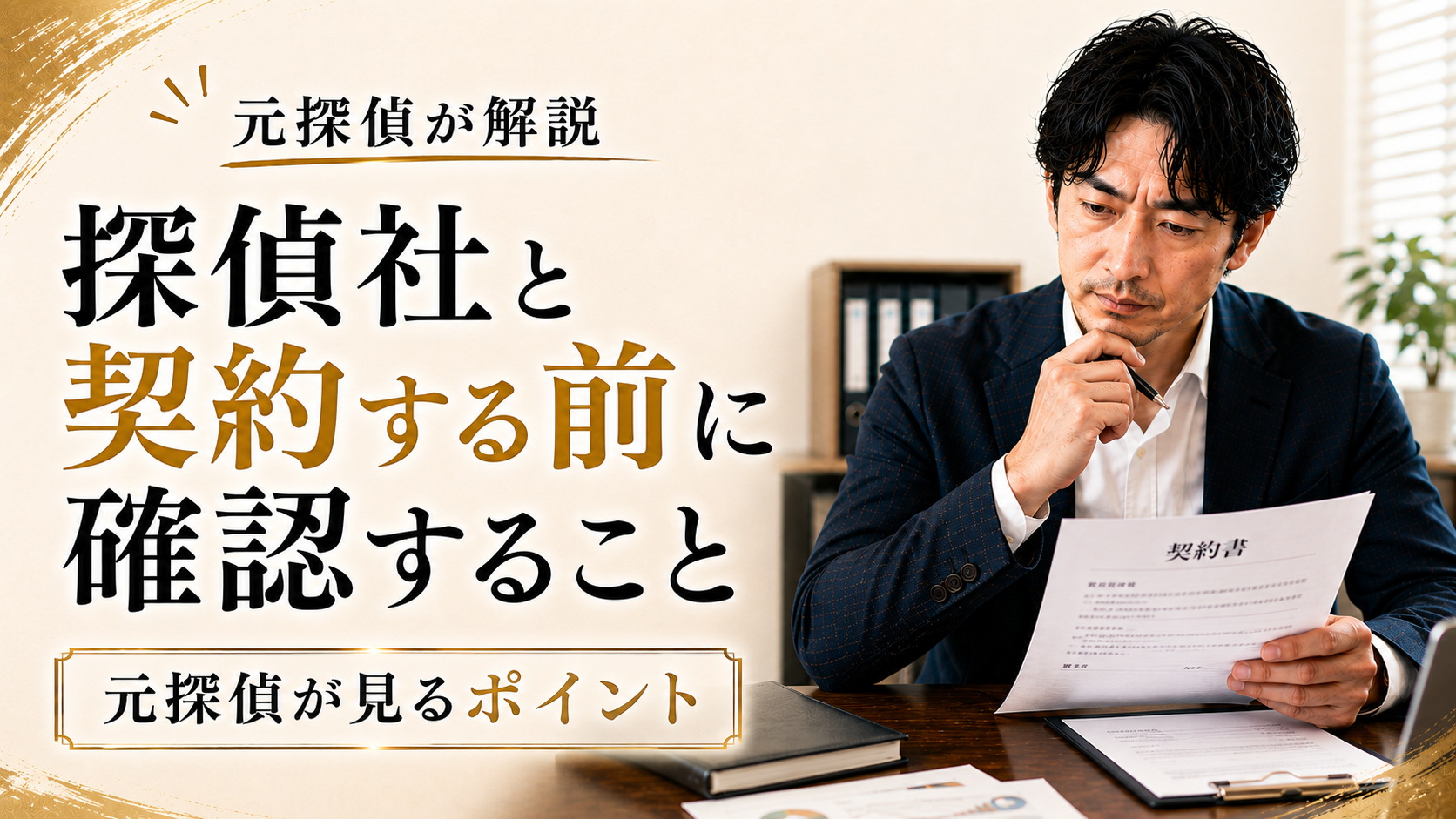 探偵社と契約する前に確認すること|元探偵が見るポイント