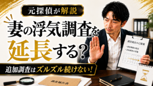 妻の浮気調査を延長する？｜追加調査はズルズル続けない！